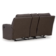 Bowery Hill Contemporary Brown Reclining Loveseat with Console