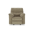 Bowery Hill Polyester Contemporary Pull-tab Reclining Motion Brown Recliner