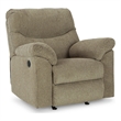 Bowery Hill Polyester Contemporary Pull-tab Reclining Motion Brown Recliner