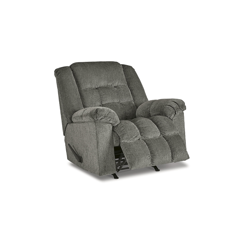 Bowery Hill Contemporary Putty Recliner with One-Pull Reclining Motion