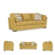 Bowery Hill Contemporary Corner-blocked frame Yellow Queen Sofa Sleeper