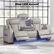 Bowery Hill Contemporary Power Reclining Sofa in Gray