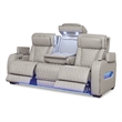 Bowery Hill Contemporary Power Reclining Sofa in Gray