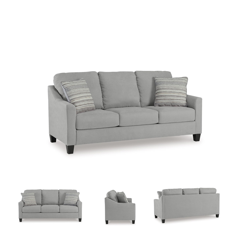 Bowery Hill Contemporary Corner-blocked frame Sofa with Pillows
