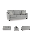 Bowery Hill Contemporary Corner-blocked frame Sofa with Pillows