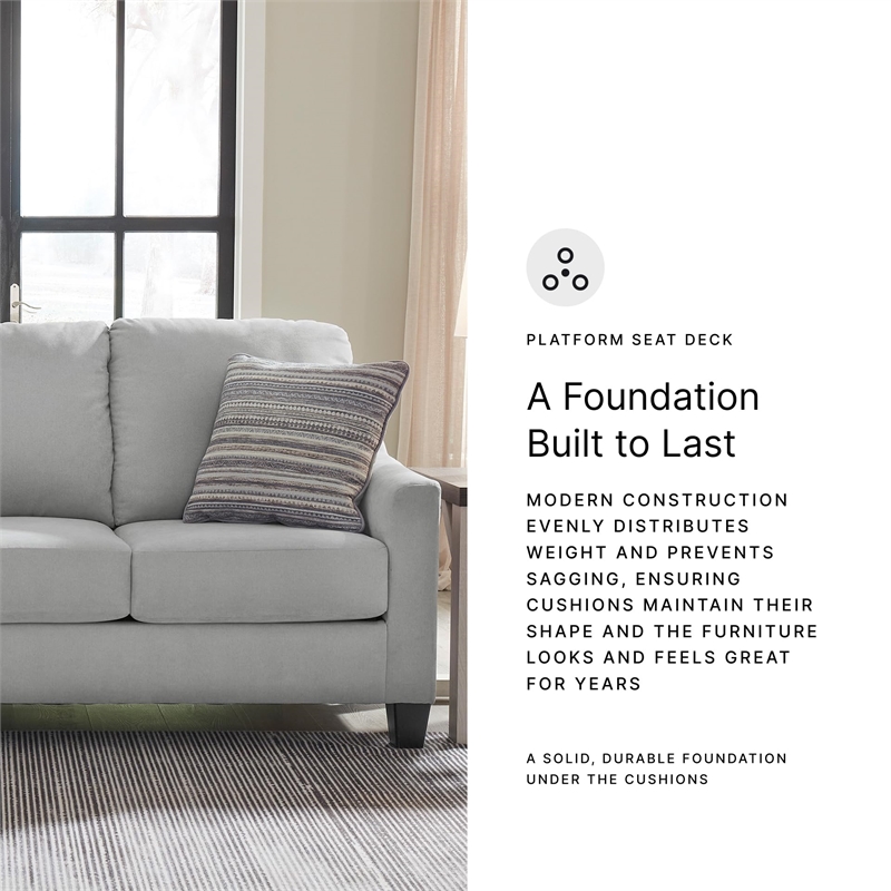 Bowery Hill Contemporary Corner-blocked frame Sofa with Pillows