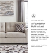 Bowery Hill Polyester Contemporary Corner-blocked frame Pebble Sofa