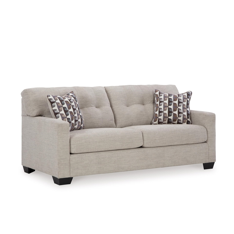 Bowery Hill Polyester Contemporary Corner-blocked frame Pebble Sofa