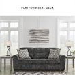 Bowery Hill Polyester Contemporary Corner-blocked frame Gunmetal Sofa