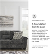 Bowery Hill Polyester Contemporary Corner-blocked frame Gunmetal Sofa