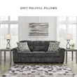 Bowery Hill Polyester Contemporary Corner-blocked frame Gunmetal Sofa