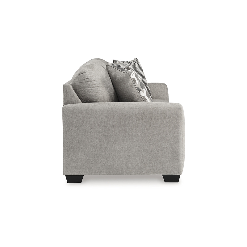 Bowery Hill Polyester Contemporary Corner-blocked frame Flannel Sofa