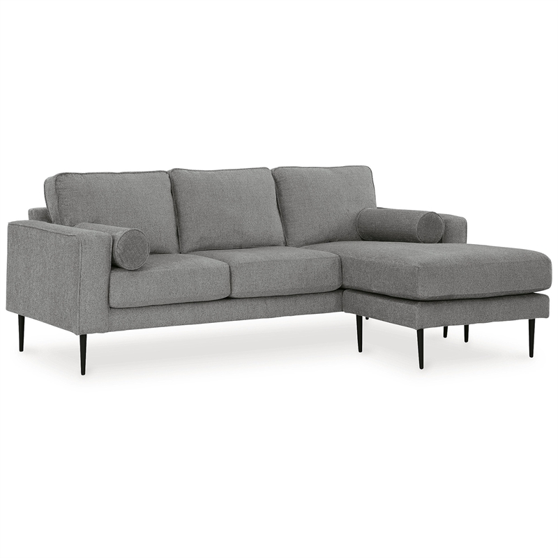 Bowery Hill Contemporary Corner-blocked frame Charcoal Sofa Chaise