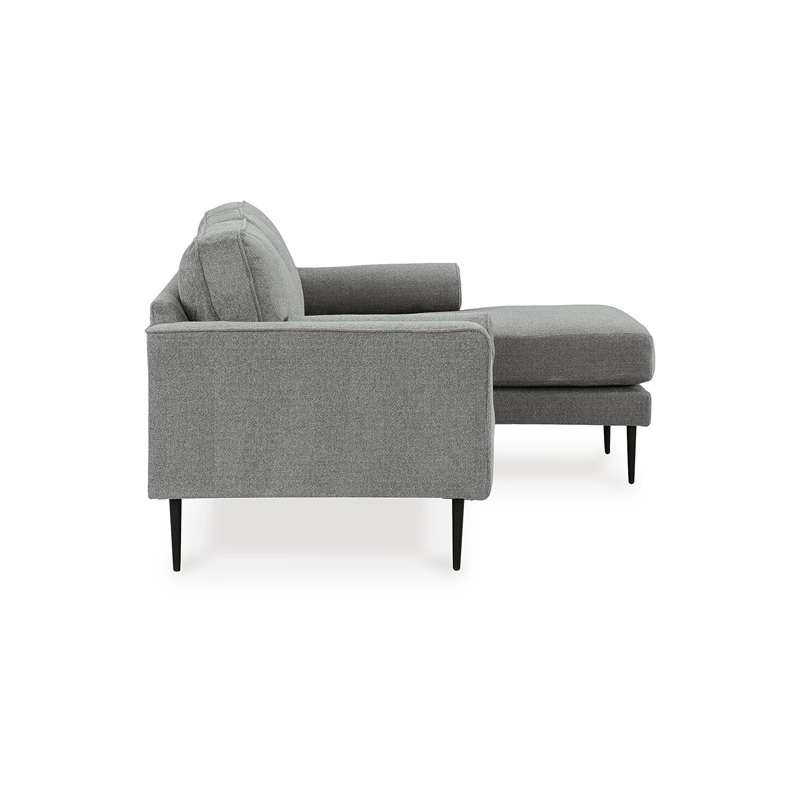 Bowery Hill Contemporary Corner-blocked frame Charcoal Sofa Chaise