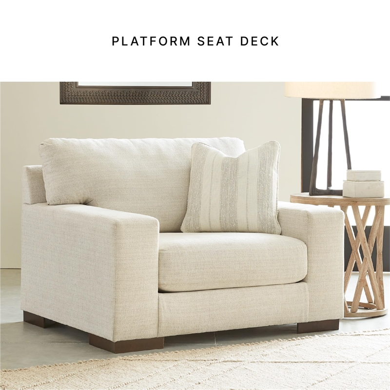 Bowery Hill Contemporary Corner-blocked frame Oversized Chair
