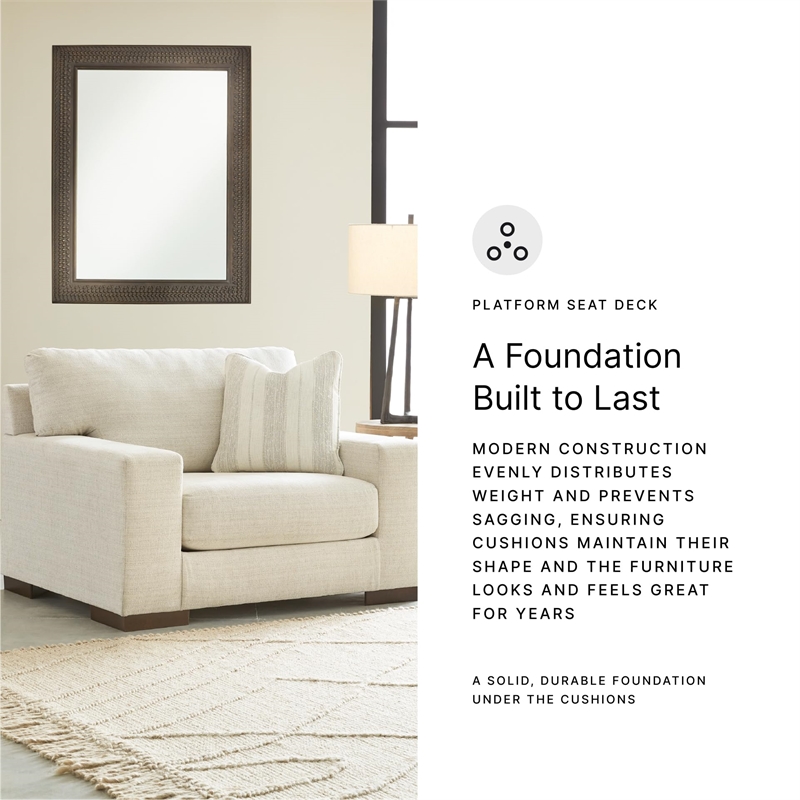 Bowery Hill Contemporary Corner-blocked frame Oversized Chair