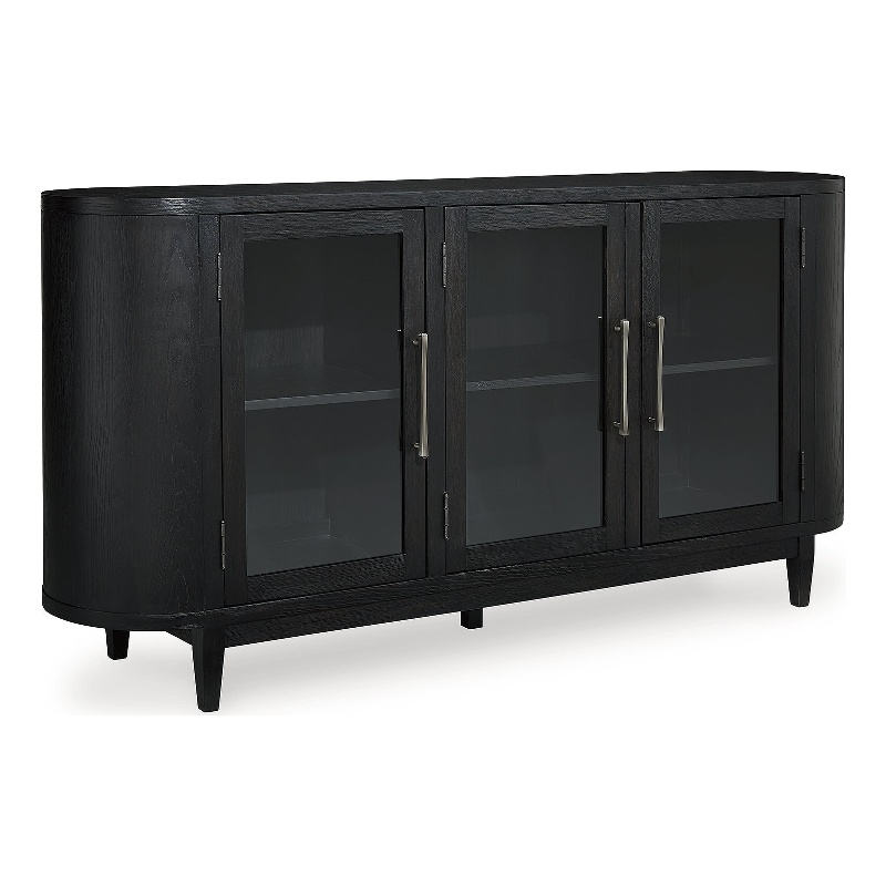 Bowery Hill Contemporary Hardwood Solids Black Dining Server
