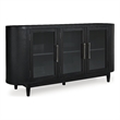 Bowery Hill Contemporary Hardwood Solids Black Dining Server
