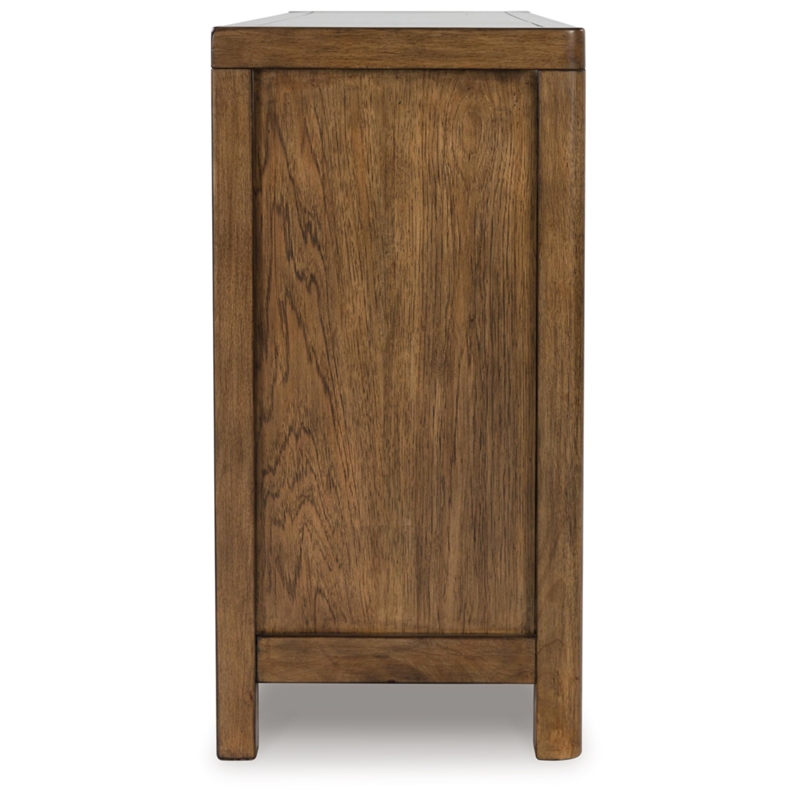Bowery Hill Farmhouse Hardwood Solids Light Brown Dining Server
