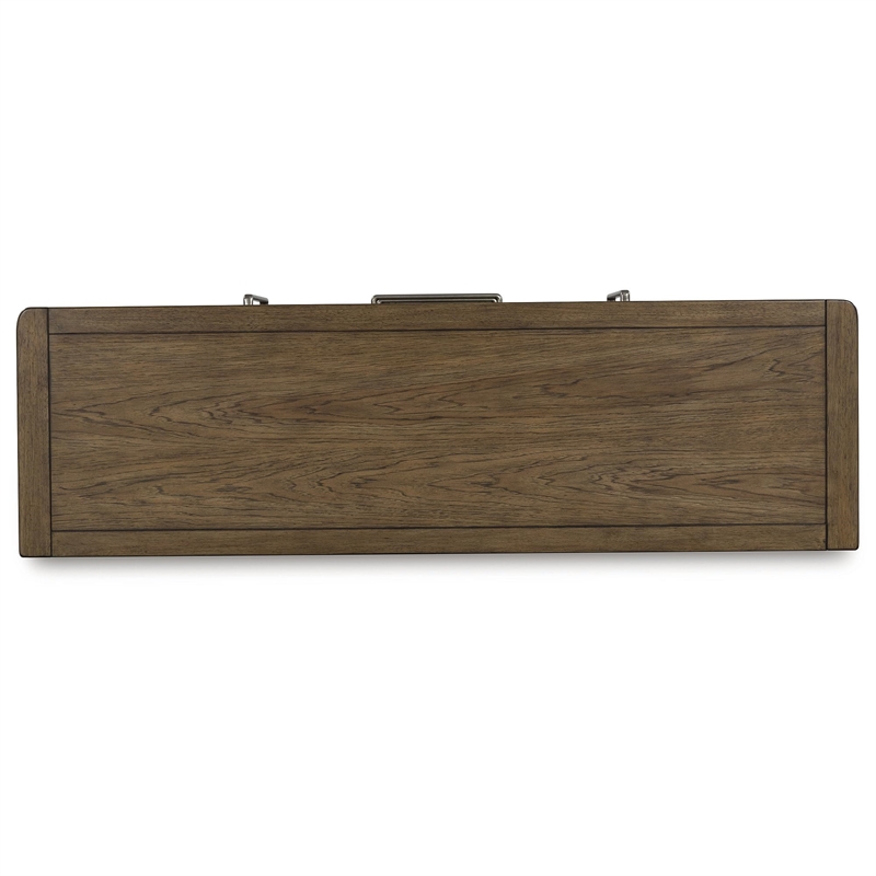 Bowery Hill Farmhouse Hardwood Solids Light Brown Dining Server