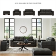 Bowery Hill Leather Modern Corner-blocked frame Oversized Chair