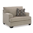 Bowery Hill Contemporary Corner-blocked frame Taupe Oversized Chair