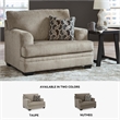 Bowery Hill Contemporary Corner-blocked frame Taupe Oversized Chair