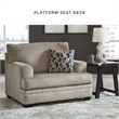 Bowery Hill Contemporary Corner-blocked frame Taupe Oversized Chair