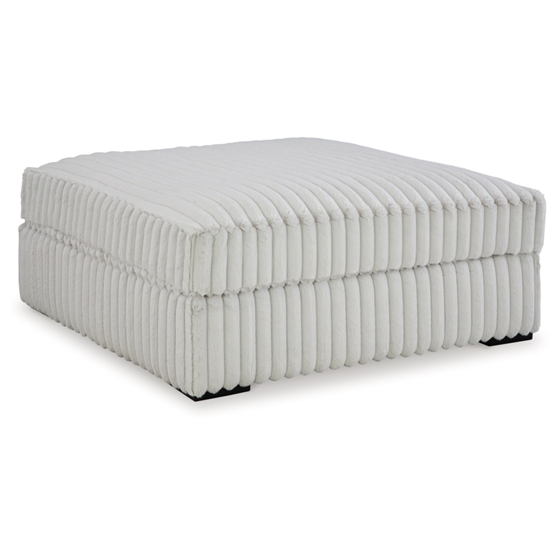Bowery Hill Contemporary Corner-blocked frame Alloy Oversized Accent Ottoman