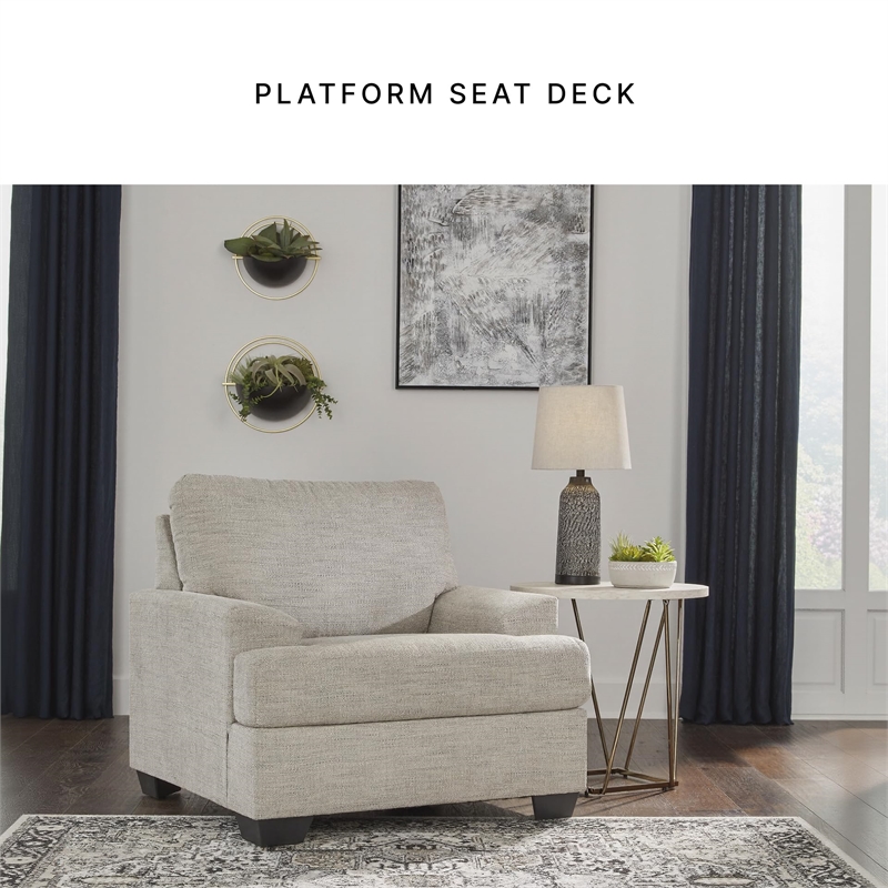 Bowery Hill Polyester Contemporary Corner-blocked frame Pebble Chair
