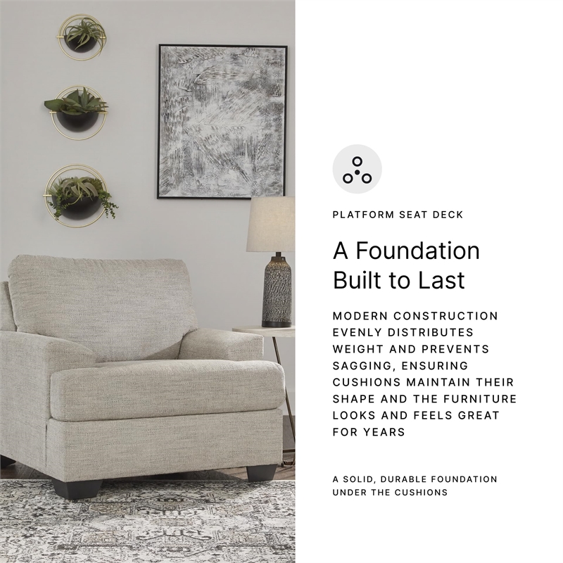 Bowery Hill Polyester Contemporary Corner-blocked frame Pebble Chair
