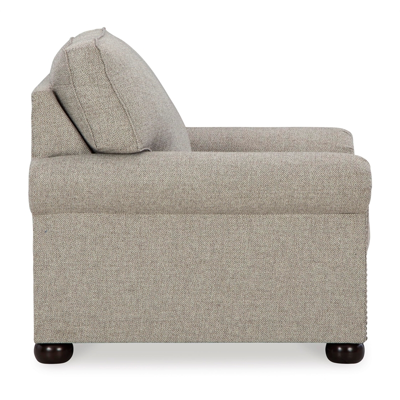Bowery Hill Polyester Traditional Corner-blocked frame Dune Chair