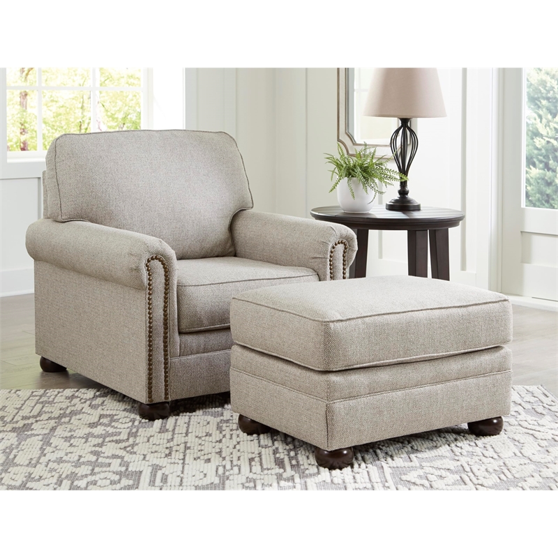 Bowery Hill Polyester Traditional Corner-blocked frame Dune Chair