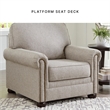 Bowery Hill Polyester Traditional Corner-blocked frame Dune Chair