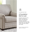 Bowery Hill Polyester Traditional Corner-blocked frame Dune Chair