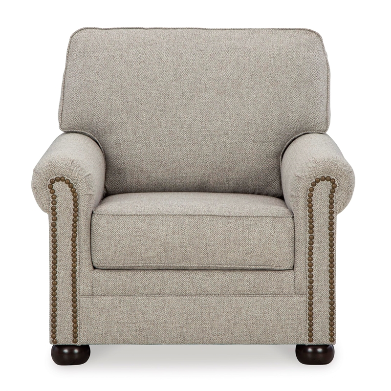 Bowery Hill Polyester Traditional Corner-blocked frame Dune Chair