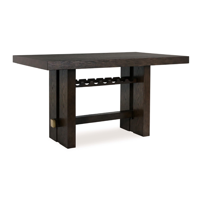 Bowery Hill Contemporary Dark Brown Counter Height Dining Table