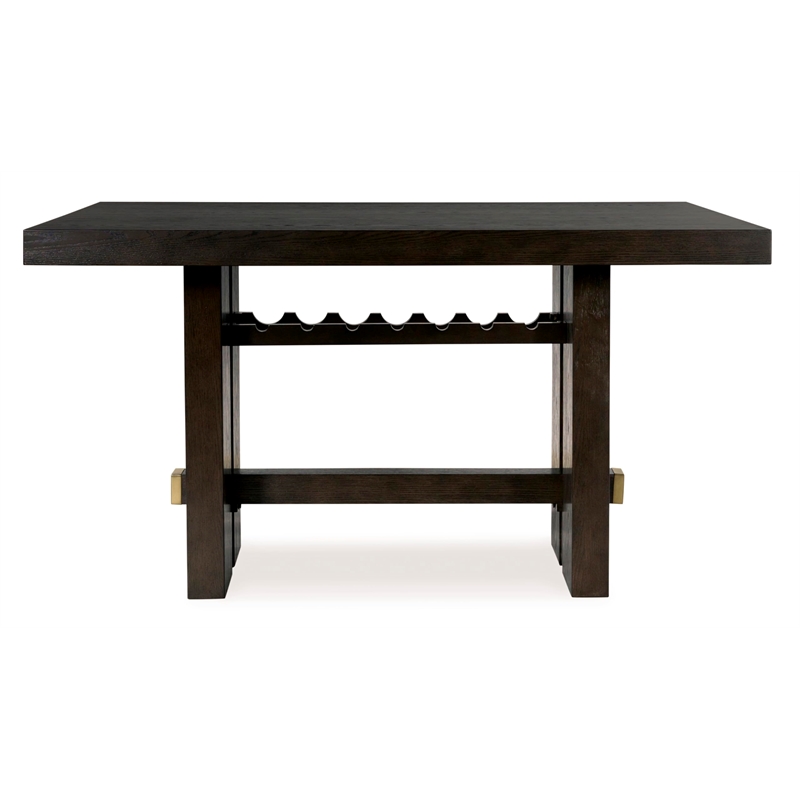 Bowery Hill Contemporary Dark Brown Counter Height Dining Table