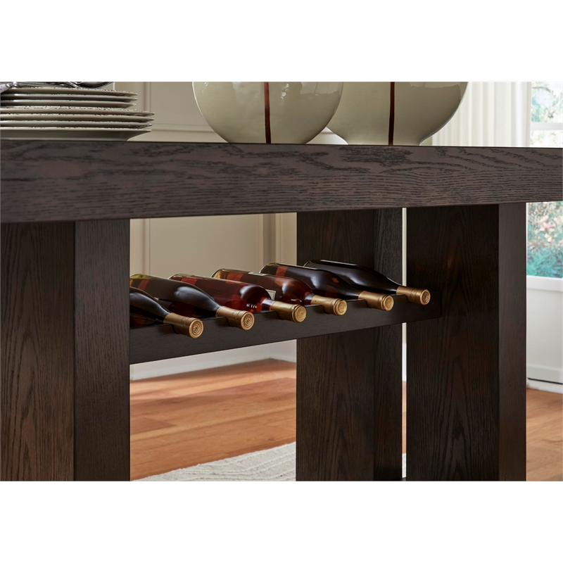 Bowery Hill Contemporary Dark Brown Counter Height Dining Table