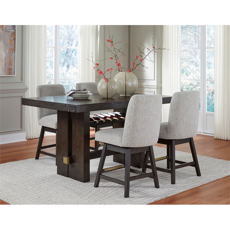 Bowery Hill Contemporary Dark Brown Counter Height Dining Table