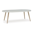 Bowery Hill Contemporary Aluminum White Outdoor Dining Table