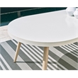 Bowery Hill Contemporary Aluminum White Outdoor Dining Table
