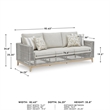 Bowery Hill Wicker / Rattan Coastal Gray Outdoor Sofa with Cushion