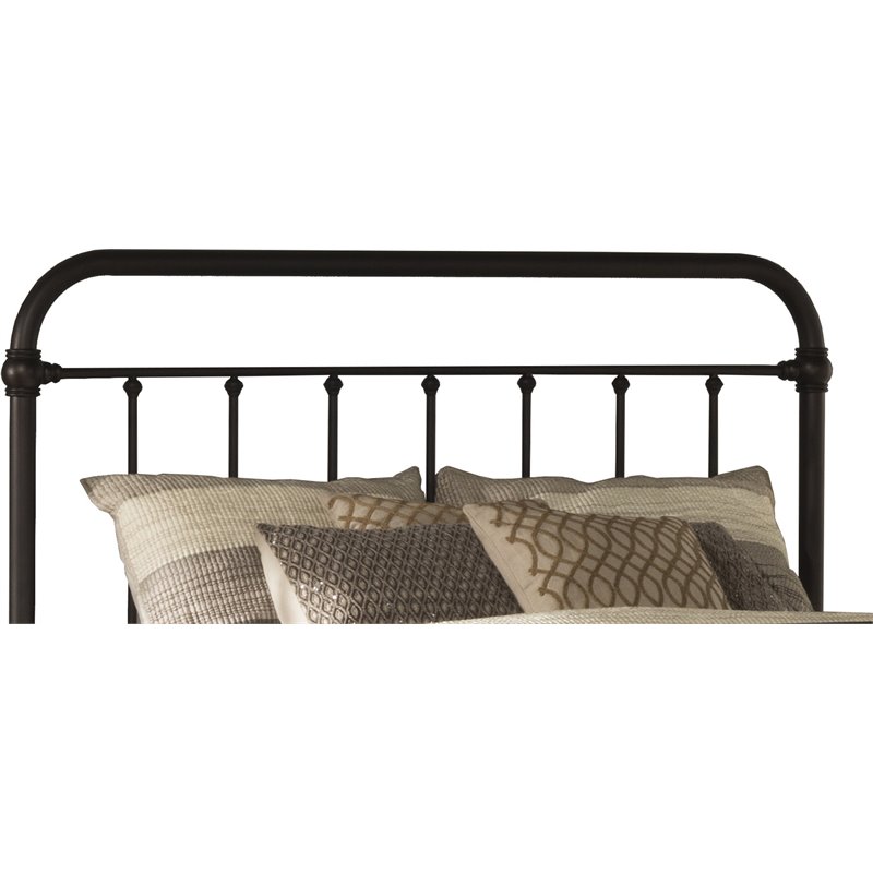 Bowery Hill Metal Dark Bronze Panel Headboard King Rectangular Assembly Required