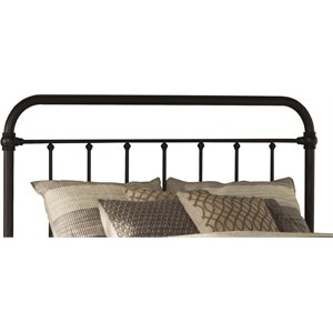 Bowery Hill Metal Dark Bronze Panel Headboard King Rectangular Assembly Required