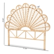 Bowery Hill Modern Bohemian Rattan Queen Size Standalone Headboard