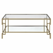 Bowery Hill Metal 2-Piece Coffee Table Set in Gold Champagne