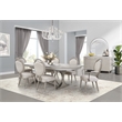 Bowery Hill 7-Piece Engineered Wood Dining Set in Moonlight Gray