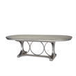 Bowery Hill 7-Piece Engineered Wood Dining Set in Moonlight Gray