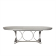 Bowery Hill 7-Piece Engineered Wood Dining Set in Moonlight Gray